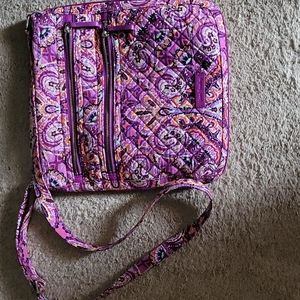 Vera Bradley Triple Zip Hipster Crossbody, purple paisley